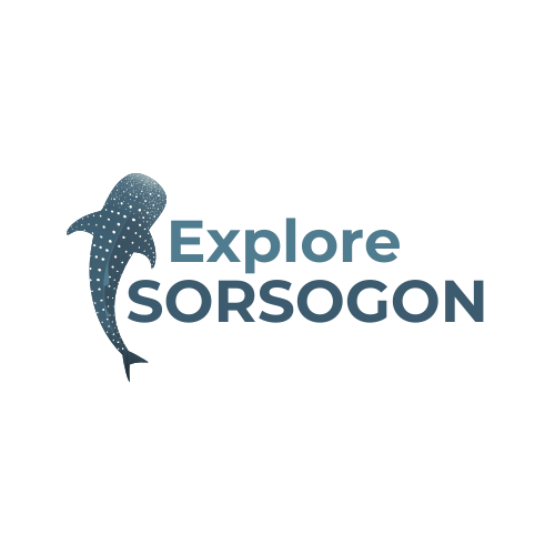 A whale shark and the text "Explore Sorsogon:.