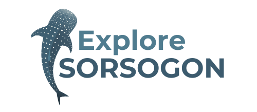 A whale shark and the text "Explore Sorsogon:.